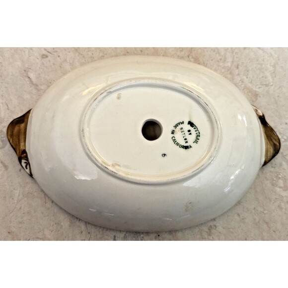 Metlox Poppytrail California Ivy Divided Serving Vegetable Bowl Vintage 1950s - Picture 2 of 4